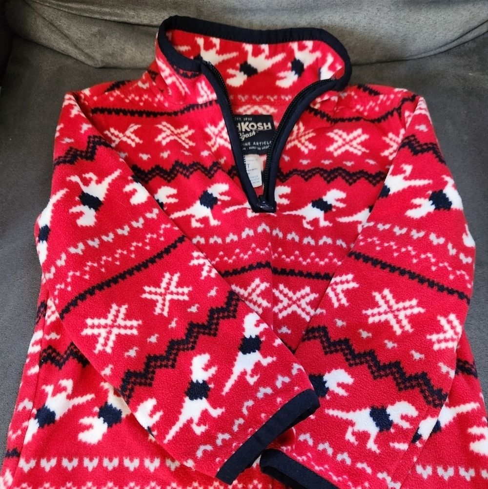 Oshkosh Holiday Dinosaur Christmas Fleece